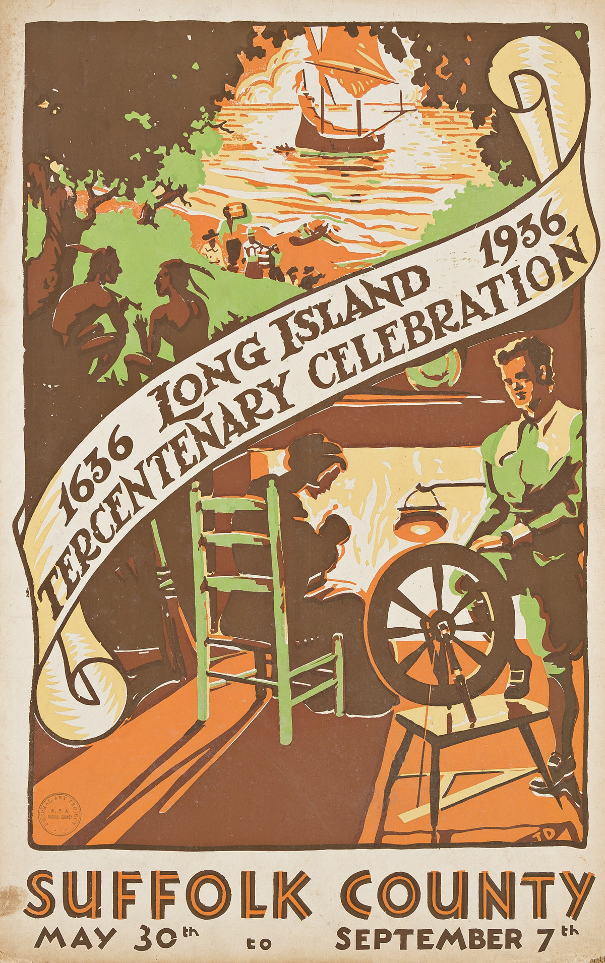 DESIGNER UNKNOWN Long Island Tercentenary Celebration / Suffolk County.
